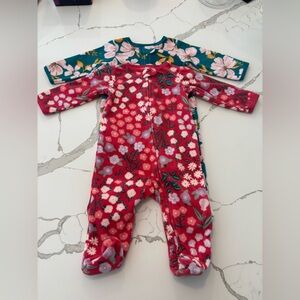 Floral fleece sleeper girls 6M